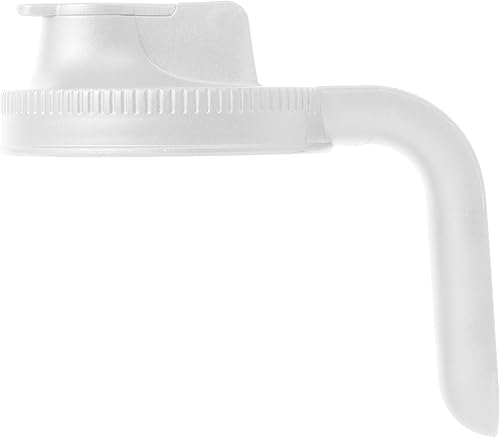 Vista 29 de Jarware 82689 Tapa de tarro Mason con boquilla blanca con y sin asa, boca ancha, juego de 2 Blanco