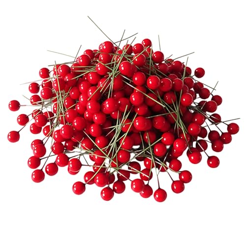 200 Christmas Holly Berries Festive Wreath Making Supplies DIY Christmas Decorations UK Artificial Berries for Christmas Garland Decorations Garland Crafting for Home and Party