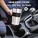 Mixpresso Black Personal Single Serve Coffee Maker with 14oz Travel Mug, Drip Small Coffee Maker with Auto Shut Off, Reusable Filter, Works with Ground Coffee Only – Not for K-Cup Pods