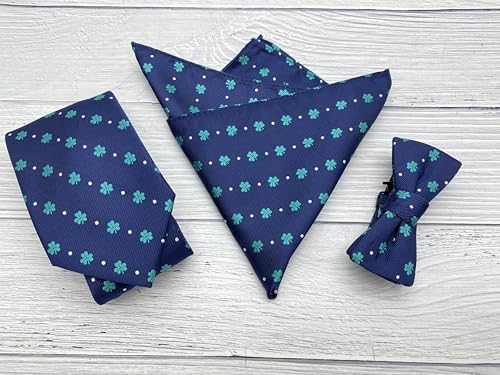 Image of KissTies Mens Paisley Tie And Pocket Square Necktie Sets