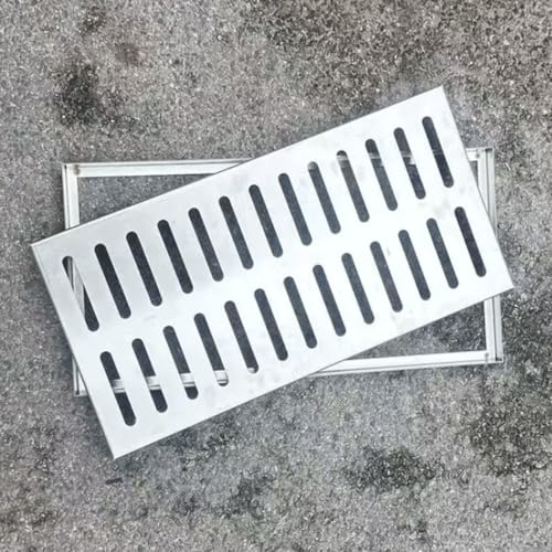 Couvercle d'évier extérieur en acier inoxydable pour drain de cour 400x300mm - 3