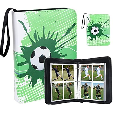 DAJASD Fußball Sammelalbum, Sammelkarten Album Fußball, 50 Seiten 400 Große Kapazität, Sammelkartenalben Fußball Cover