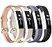 Tobfit Alta HR Correa Ajustable Suave Deporte Correas de Repuesto para Alta HR y Alta (4-Pack Champagne Gold+Rose Gold+Black+Grey, L)