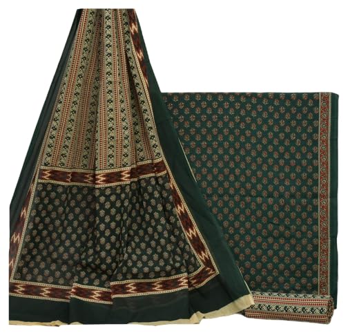 Image of NISHIRE Women's Cotton Printed Unstitched Salwar Suit Dress Material With Dupatta