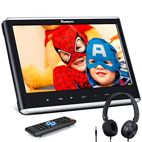 Dvd Portatil Coche NAVISKAUTO 12' DVD Coche Portátil con HDMI, Reproductor DVD para Reposacabezas con Auriculares Soporte MP4/ 1080P/ MKV/ USB/...