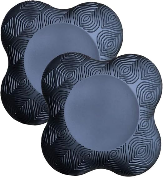 Yoga knee Cushion Pad - 20 mm Thick TPE Made Elbow | Extra Thick Exeriser | Eliminate Pain During Asana (Black (Pack of 2)-image-16