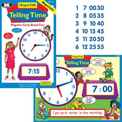 Super Duper Publications | Magnetic Telling Time Game | Educational Learning Resource for Children