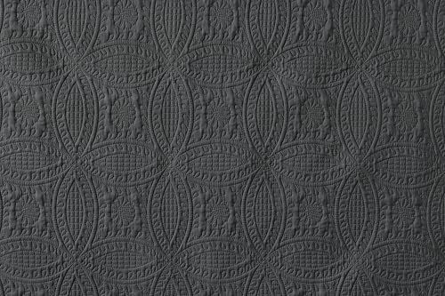 Image of Chezmoi Collection Austin 3-piece Oversized Bedspread Coverlet Set (Queen, Charcoal)