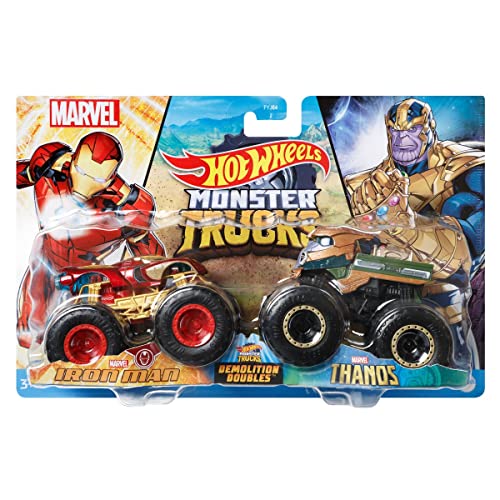 Hot Wheels Monster Trucks Iron Man VS Thanos miniatura 1