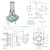 Konohan 10 Pcs 360 Degree Rotary Encoder Code Switch Digital Potentiometer with Push Button 5 Pins Handle Length 20mm and Knob Cap Compatible with Arduino EC11