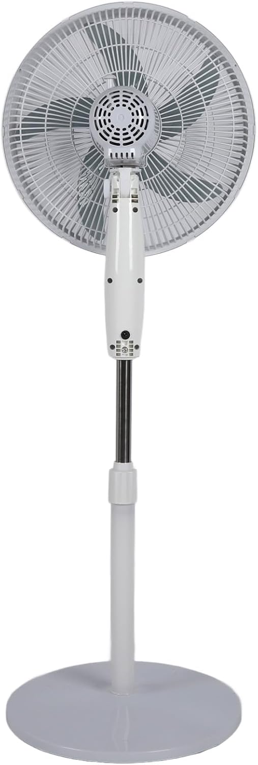 Yunir Standing Fan with Portable Solar Panel,Rechargeable Battery Operated Pedestal Fans 3 Speeds Quiet Floor Fan for Bedroom Home Office Travel,5-12H Working