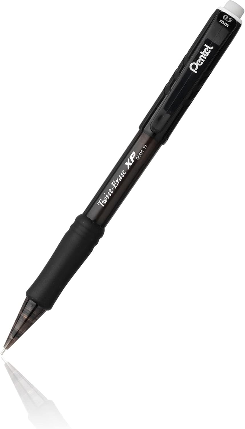 Pentel® Twist-Erase® Express Mechanical Pencil, 0.7 mm, Black Barrel - Pack Of 12
