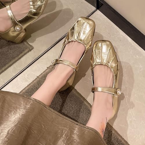 Lady's Summer Small-Point Mary Jane Fashion Flats - Shallow Toe, Solid Color Design - Suitable for Casual Daily wear2