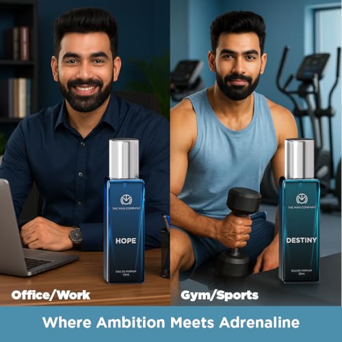 Image of The Man Company Fragrance Fusion Duo, Hope and Destiny Perfume Gift Set | Eau De Parfum Set, 20ml x 2 | Gift for Man | Long-Lasting EDP | Premium Perfume for Man| Valentine fragrance gift set For Him |
