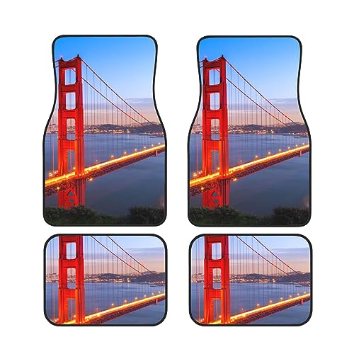 Golden Gate Bridge Auto Teppich Fußmatten 4-teiliges Set Fahrzeug vorne & hinten Fußmatten Heavy...