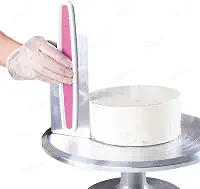 DANTAS ART P/ PRESENTES Espátula Alisadora de Aço Inoxidável e Plástico Reforçado para Confeitaria e Alisamento de Massas