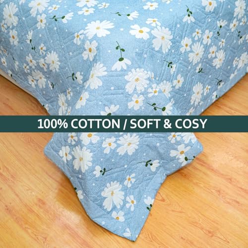 Image of Akshya Heavy Cotton Elastic Fitted Bedsheets with 2 King Size Pillow Covers, ultrasonic bedcover Double Bed with All Around Elastic 400 tc with 2 Pillow Covers