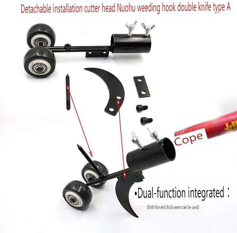 Miniatura 7 de Arrebatador de malas hierbas, gancho de malas hierbas, tirador de malezas de rodillo de jardinería sin doblar, gancho de malas hierbas