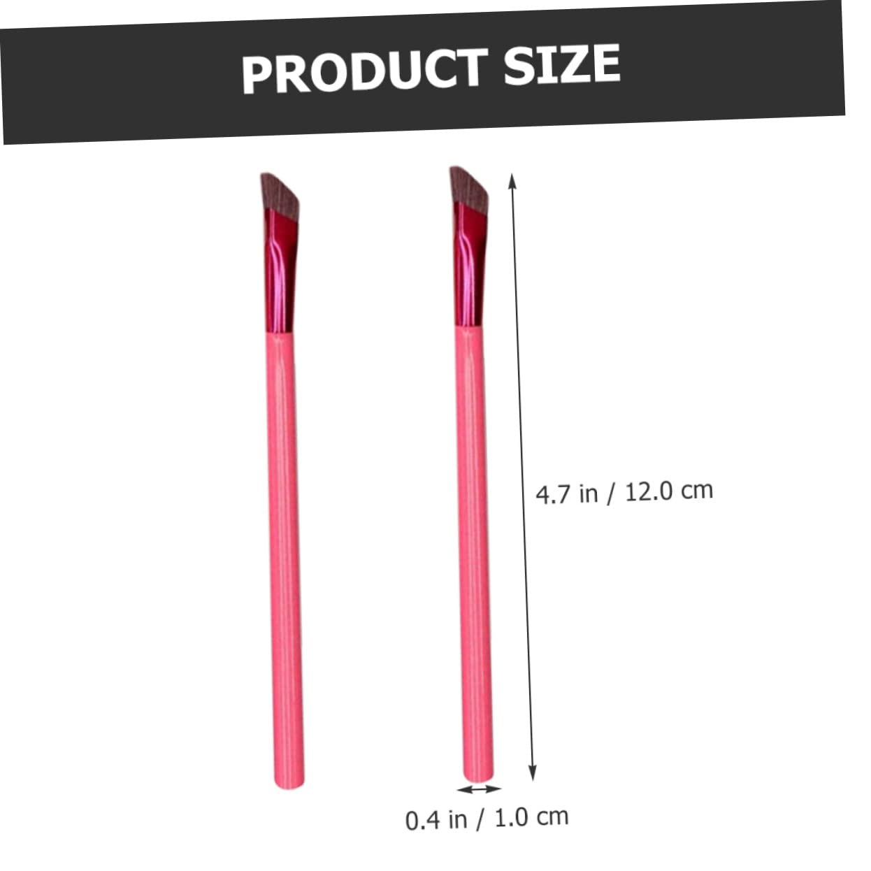 4 Set Elegante Set Trucco Da Donna Pennello Per Sopracciglia Angolato Pennello Bellezza Quotidiana 2 Pezzi * 4