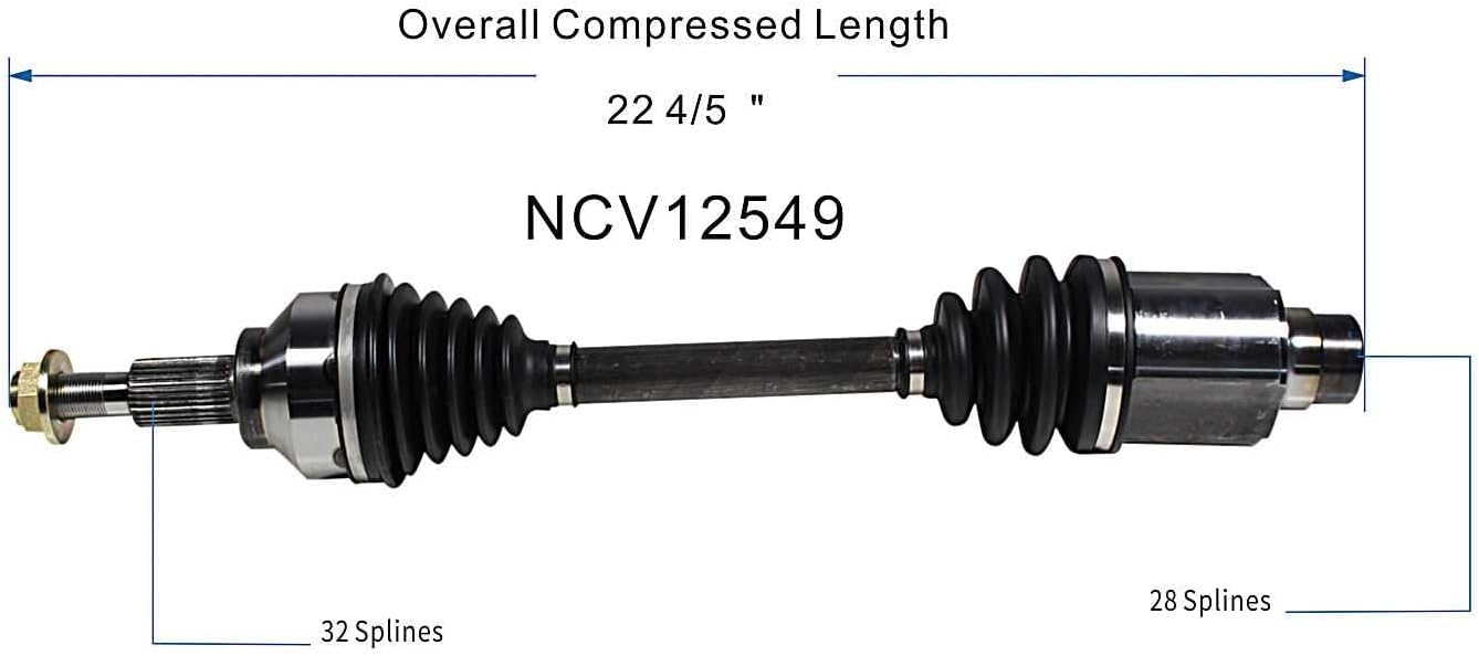 GSP NCV12549 CV Axle Shaft Assembly - Right Front (Passenger Side)