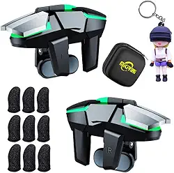 Mikirini Kits combo de gatilhos de jogos para celular 13 em 1 para iPhones/telefones Android, controle de jogo para celular PUBG Mobile/Call of Duty/Apex (menina)