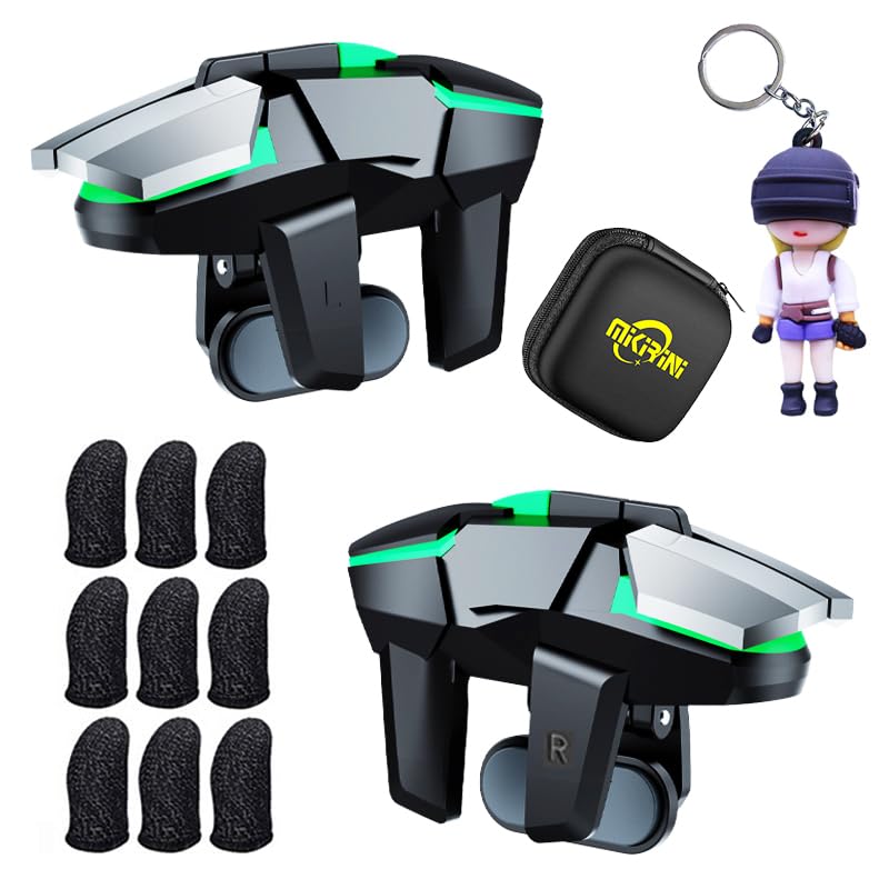 Mikirini Kits combo de gatilhos de jogos para celular 13 em 1 para iPhones/telefones Android, controle de jogo para celular PUBG Mobile/Call of Duty/Apex (menina)