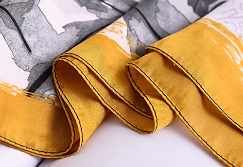 Image of ZDMHSH Fashion Scarves Scarf 100% Silk Feeling Scarf Silk Like Scarves Long Lightweight Sunscreen Shawls for Women