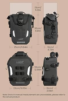 Amazon.com: Loboo 2PCS Motorcycle Front Bumper Bag, 6L Fully