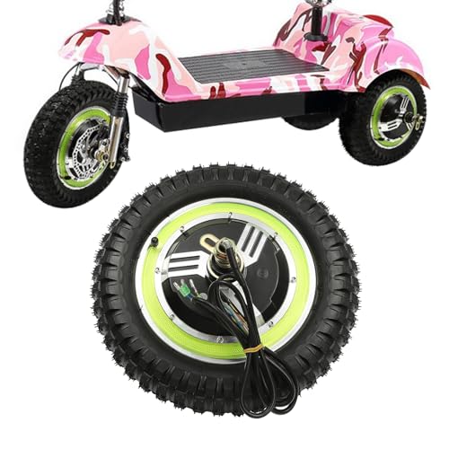 350W Electric Brushless Gearless Motor Kit,24V Motor Electronic Brake Disc Brake,Electric Brushless Motor Gear Front Rear Drive Wheel Hub for 10-14
