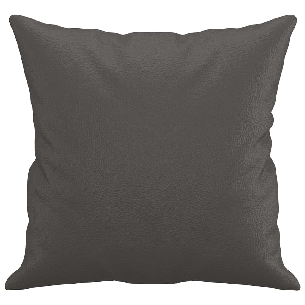 Cojín decorativo (2 unidades, 40 x 40 cm, piel sintética, relleno de algodón PP, cojín de sofá, cojín decorativo, moderno, acogedor, mullido)