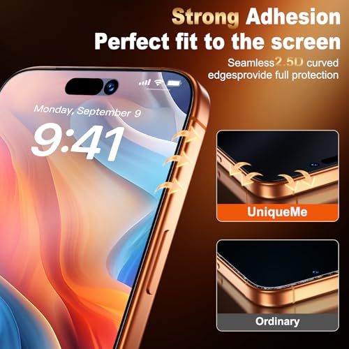 Image of UniqueMe for iPhone 17 Pro Max Matte Screen Protector - 6.9 inch - 2 Pack | HD,Smooth Matte Finish,9H+ Tempered Glass,Anti-Glare, Anti-Fingerprint, Bubble Free, Easy to Install