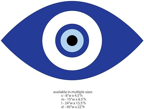 Miniatura 3 de My Wonderful Walls - Calcomanía de pared azul de mal de ojo (extra grande)