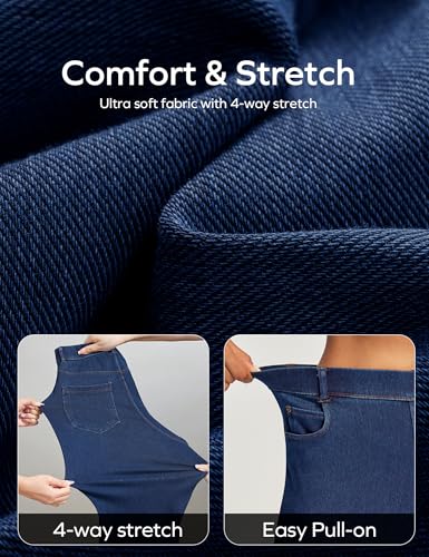 Ewedoos Wide Leg Jeans Woman High Waisted Stretchy Baggy Jeans for Women Pull On Trendy Womens Jeans Straight Denim Pants4