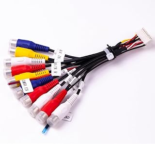 gtpartes GTPARTS Dual XDCPA10BT for Pre-Amp/Video AV Input & Output Camera Cable 18 Pin Connector