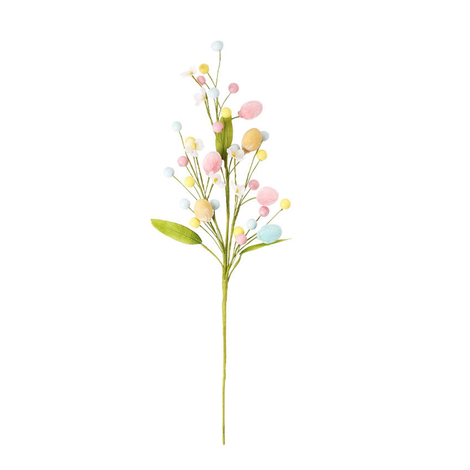Kalttoy Eggs Tree Branch Artificial Tree Branch with Foam Eggs Easter Decoration 2024 Easter Fake Vase Ornaments Simulated Plant