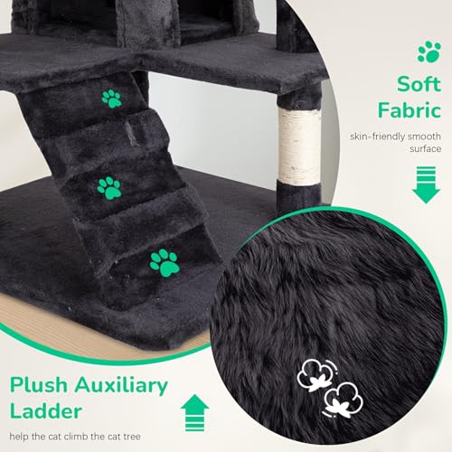 Torre para Gatos 54 in Multi-niveles Gris Oscuro miniatura 3