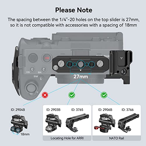 Image of SmallRig Handheld Cage Kit for Sony FX30 FX3 with XLR Handle Extension Rig, Wrist Strap and HDMI Cable Clamp - 4184, Black