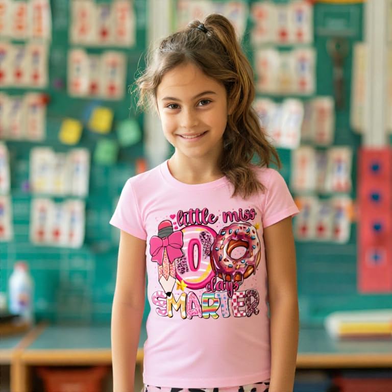 Image of 100 Days of School Shirt Girls and Kids Unicorn Heart Shirt