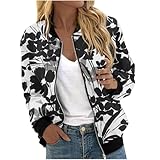 Material & Comfort:95% polyester and 5 %spandex.this bomber jacket offers exceptional comfort and easy care. The breathable fabric with ribbed cuffs, hem, and collar ensures a snug fit for daily wear. Design Features:Elevate your street style with vi...