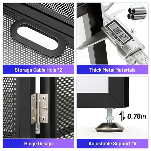 Image of CAHAYA DJ Booth Stand Portable - DJ Table Facade for Laptop & Controller Double Top Corners Black & White Scrims for Lighting Easy Setup Foldable Storage with Bag 40 inchL x 20 inchW
