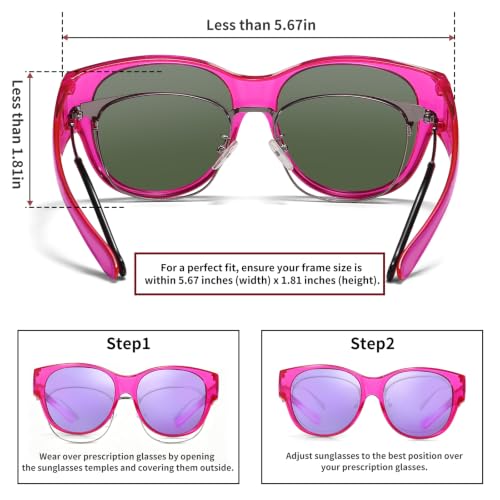 Image of HAOLOTA Fit Over Glasses Sunglasses for Women Polarized