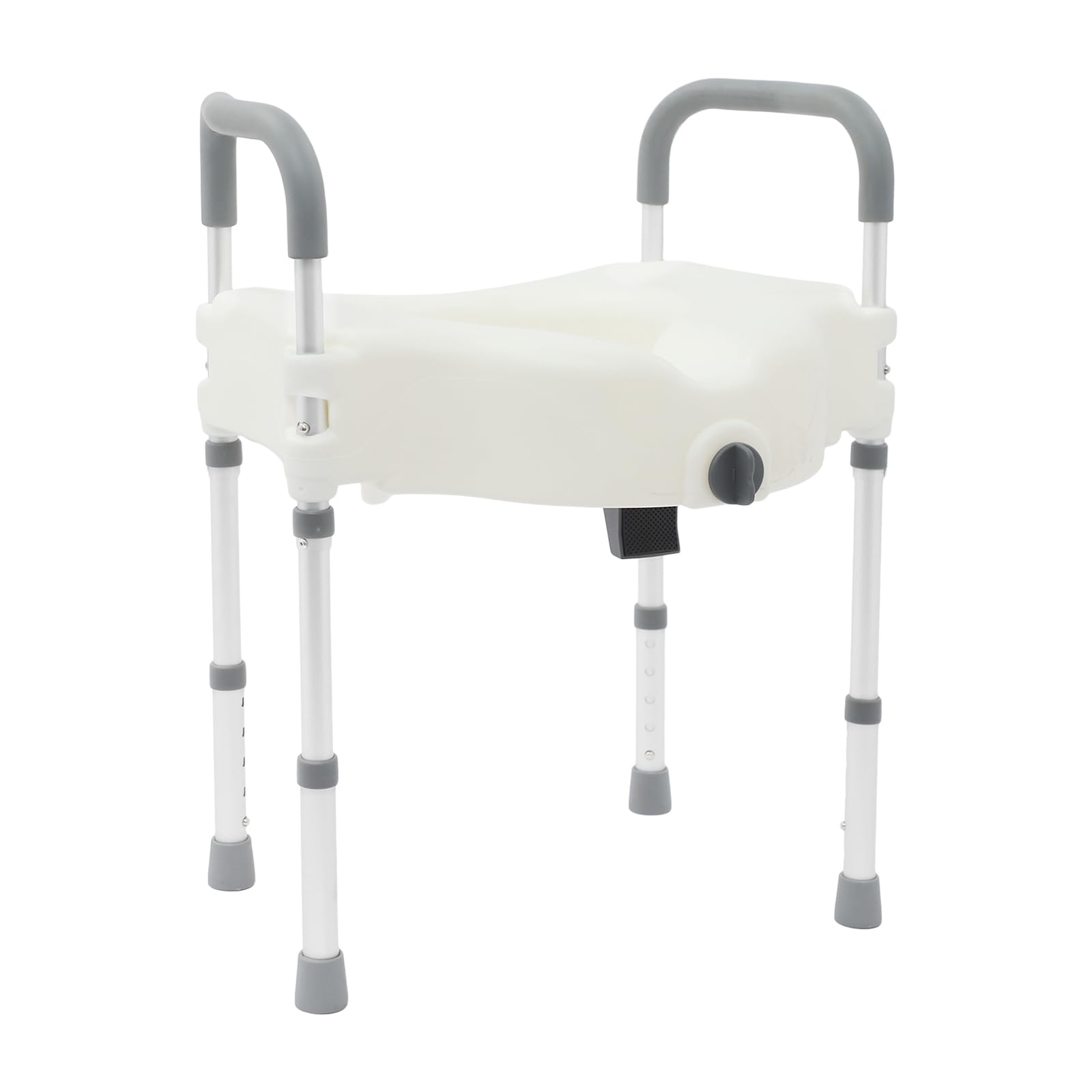 Asas de seguridad para inodoros para personas mayores, elevador de asiento de inodoro con reposabrazos, altura regulable, para baño privado