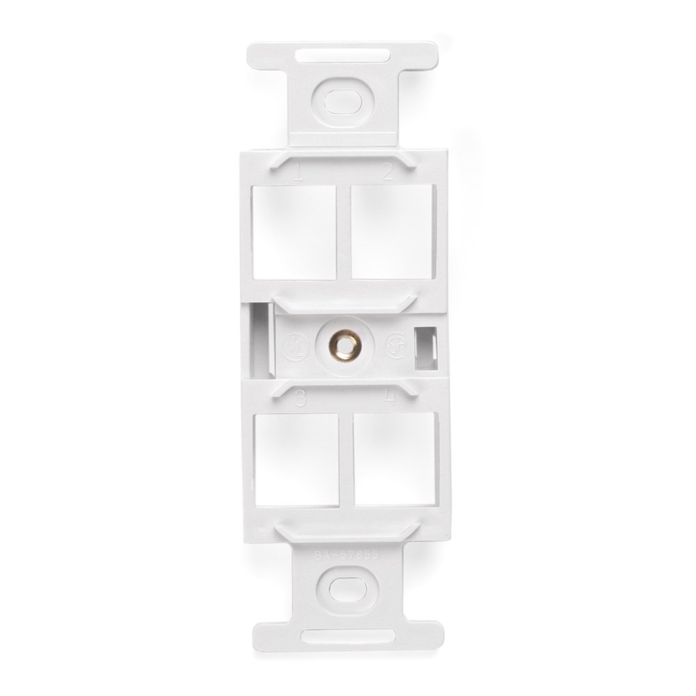 ユーラインFHT24EX-WW-K 10個入 Leviton QuickPort Duplex Type 106 Insert, 4-Port, 41087-QWP, White