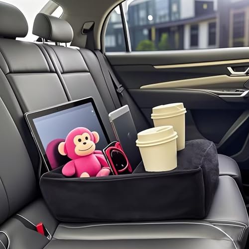 Organizador de asiento trasero con portavasos para carro