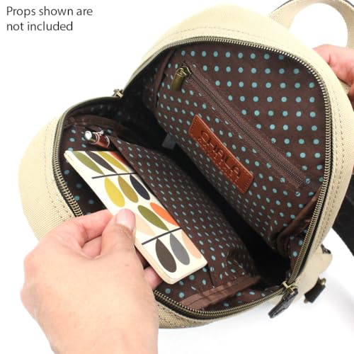 Image of CHALA Canvas Sling Bag Women RFID Protected Canvas Crossbody Backpack with Adjustable Strap