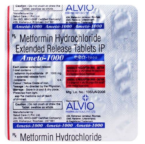 AMETO-1000MG ER - Strip of 15 Tablets