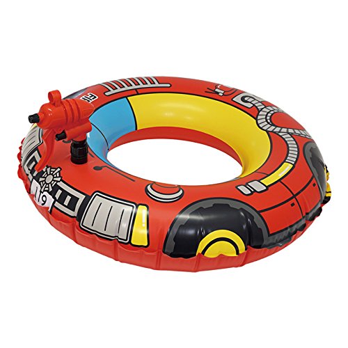 Amazon | 消防車！放水うきわ | ベビー浮き輪 | おもちゃ