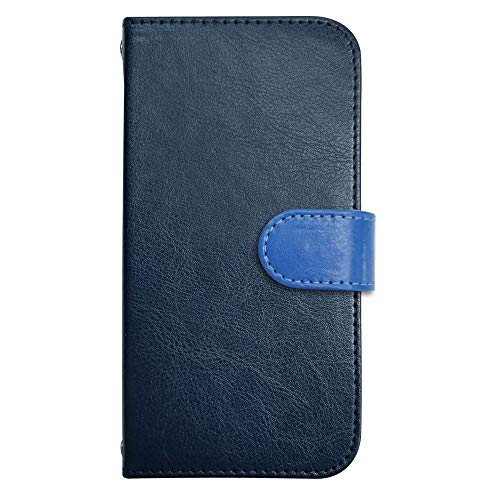 sslink iPhone17 Pro Max アイフォン17プロマックス 対応 ケース 手帳型 スマホケース 丸型 ラウンド(ダークブルー) ベルト きせかえ belty おしゃれ (カバー色ネイビー) ダイアリータイプ 横開き カード収納 フリップ カ