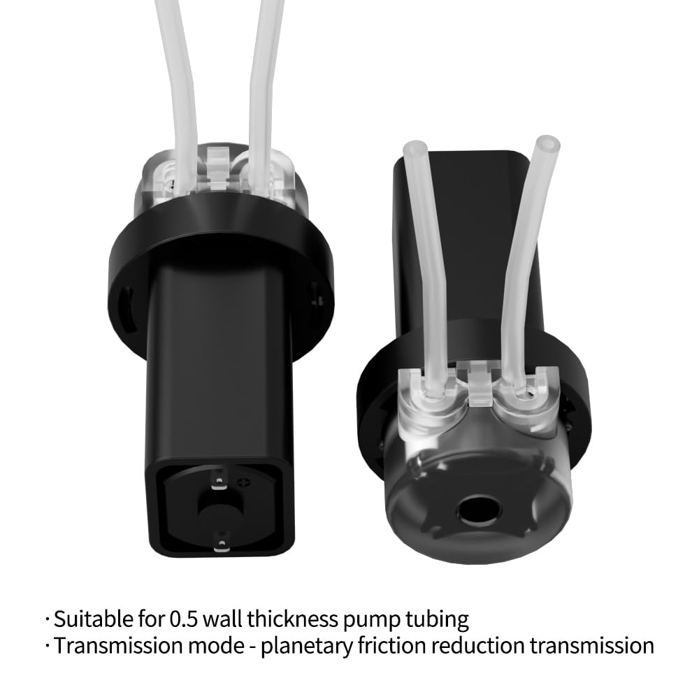Kamoer KMPP6 Pompe péristaltique mini 3,7 V CC 4ml/min | Pompe doseuse de liquide à faible débit, moteur avec connecteur pagode 1/16