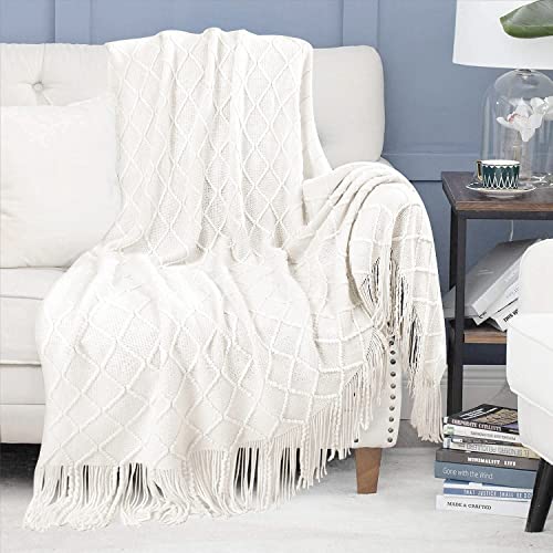 Manta sofá,Manta Punto,Manta pequeña,Manta sofá,Manta Suave Lana,Manta Punto,Manta para Dormir,Manta para Aire Acondicionado,Manta para sofá,Oficina,Coche,sofá,Cama,127 x 230 cm,Color Blanco